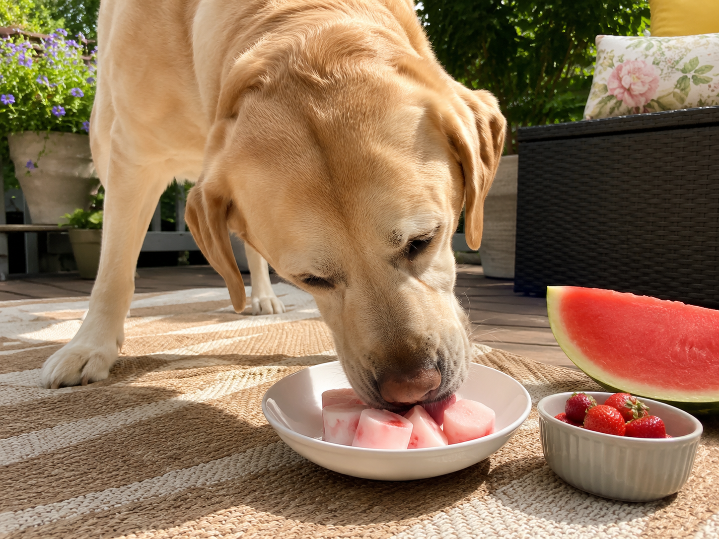 Watermelon, Strawberry & Greek Yogurt Frozen Bites