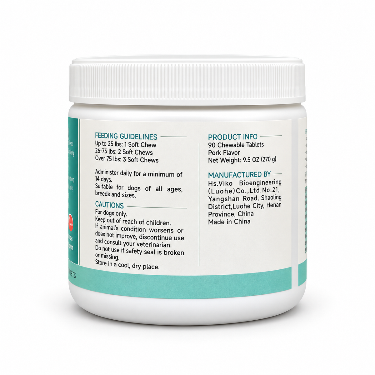 Probiotic feeding directions and product information